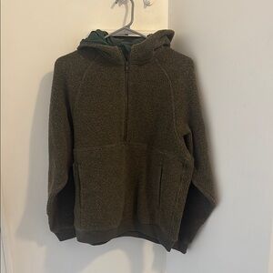 womens Olive Green Hooded Sweater
